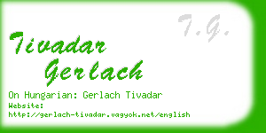 tivadar gerlach business card